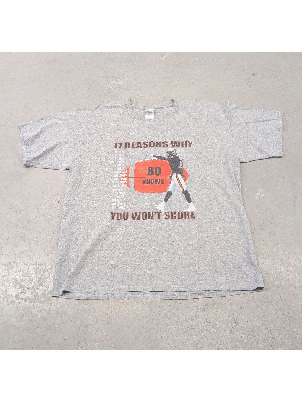 Vintage Bo Lewis Bo Knows 17 Reasons Why CFL T-shirt